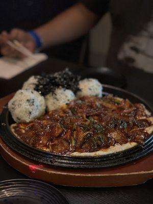 Cheesy Fire Chicken and Rice Balls