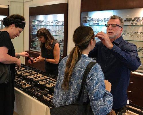 2020 Optical Owner David Schwartz  & Lisa the Dita Rep. Dita Trunk Show July 2018