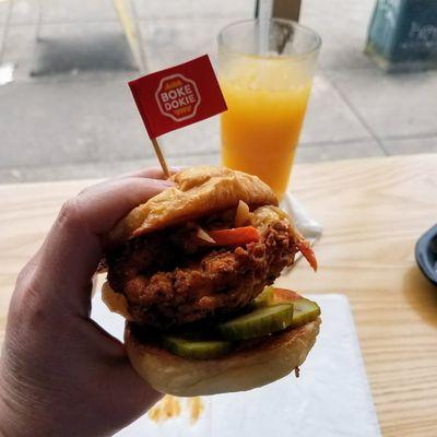 Fried chicken sandwich from Boke Dokie