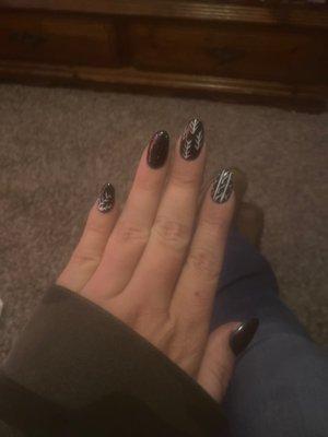 Winter nails ! ( sorry my camera is broken so it's blurry) I love my nails! Mimi's nail& spa amazing