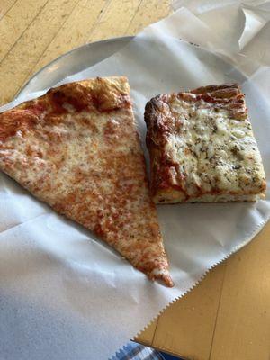 Sicilian Style and NY style slices