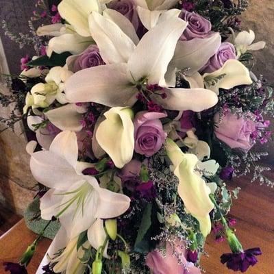 Cascading Bridal Bouquet Designed by Susan Boyd