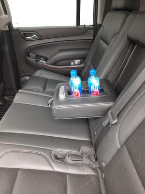 Fiji water is standard in all our vehicles