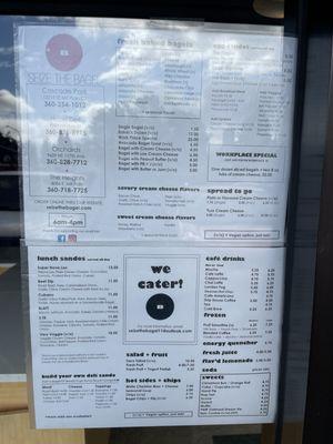 Menu as of July 2024