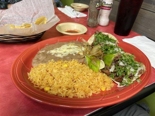 Street tacos, carnitas.