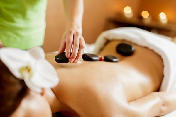 Hot Stone Massage with oil