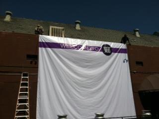 Large format Printing 21x21 foot banner