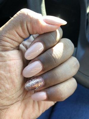 Fill in with gel polish - using color Season Beige - love it!