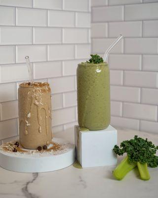 Chunky Monkey or California Greenin' ? #healthydrinks #smoothies