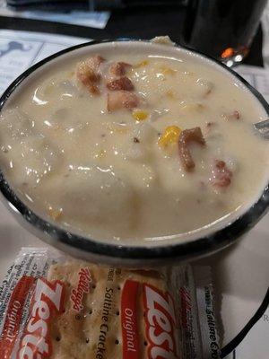 Corn chowder. Yummy!