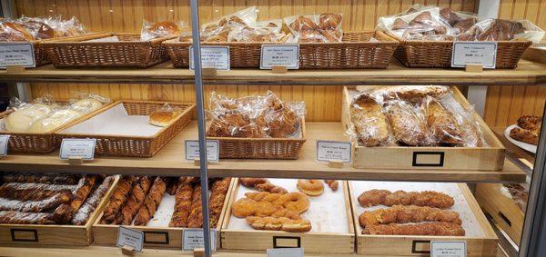 Pastry case with sweet items