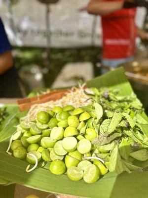 Thai Street Food: garnishes for you dish.