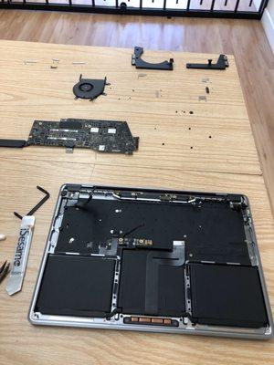 Computer disassembled