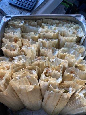 Fresh tamales made every day