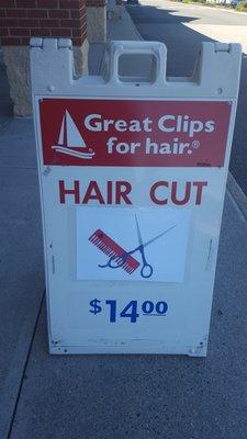 Haircuts are only $14! $12 for seniors over 65, and children 10 and under!