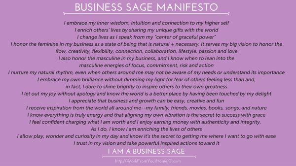 Business Manifesto (a work in progress)