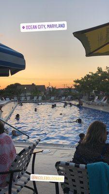 The seat view from the Caribbean pool bar and grill