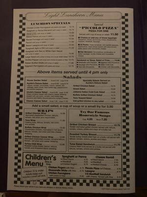 takeout menu