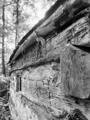 Little wood house/shed/cabin? Wish there was signage to tell what and why.