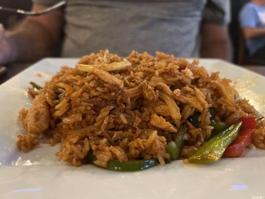 Thai basil fried rice with chicken