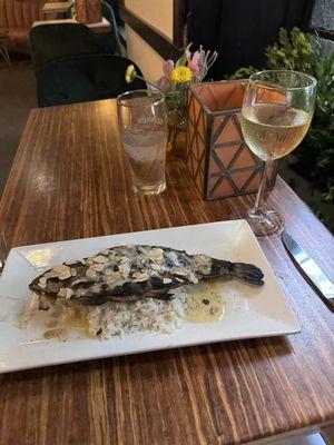 Trout with rice