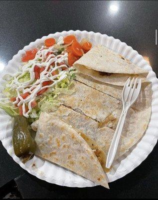 Quesadillas with choice of meat