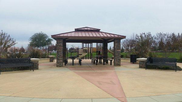 Shaded picnic area