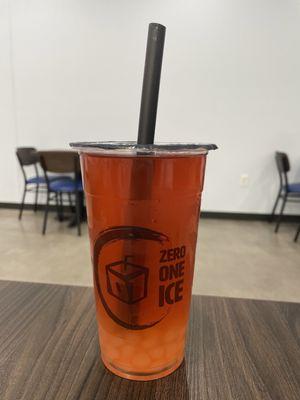 Rose tea with crystal boba