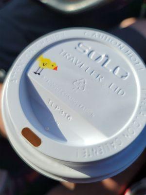 They draw on the hot lids. So cute!!!