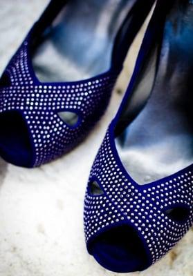 Blue shoes for the bride