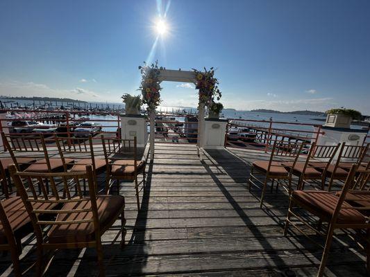 ceremony space on our beautiful deck