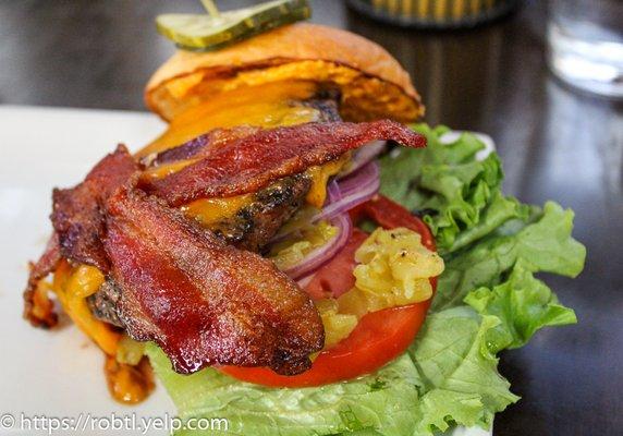 Green Chili Bacon Cheeseburger