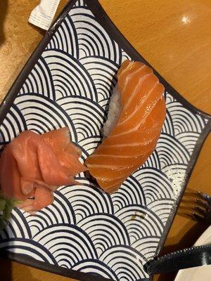 Sushi, salmon cut thick!