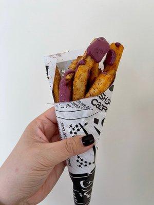 Dukka Fries Hibiscus Tahina