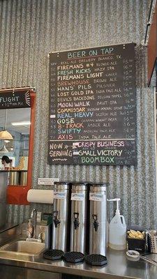 List of beer on tap