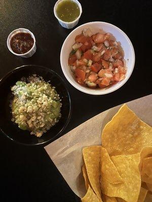 Chips with guac and pico