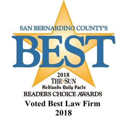 Seven years of being voted Best Attorney by readers of the Redlands Daily Facts and San Bernardino Sun