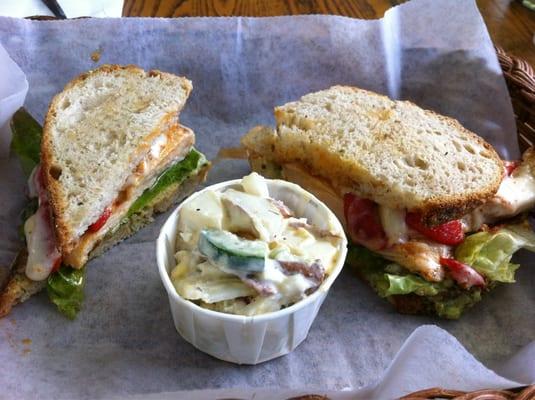 Italian chicken sandwich with Potato Salad