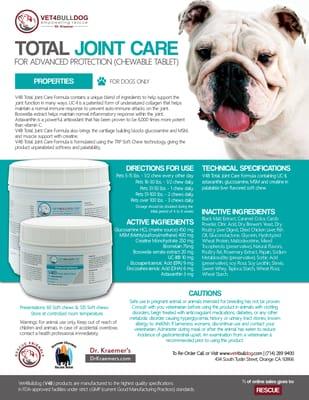 Dr. Kraemer Vet4Bulldog line of products w/ % of all online sales going to bulldog rescue