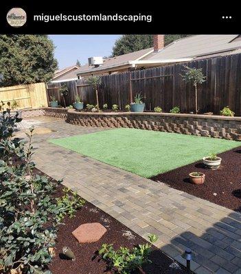 After picture of remodeled backyard