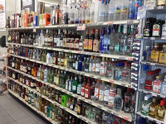 Surprisingly huge booze selection at this store