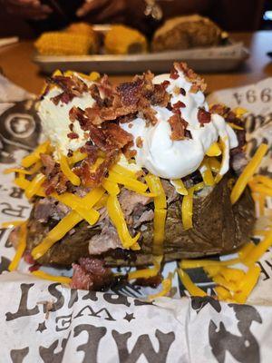 Loaded baked potato with brisket