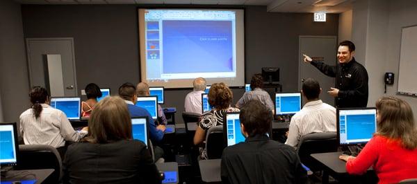 Training classes in CompTIA A+, Net+, Security+, Cisco CCNA, Six Sigma, Microsoft Project, Online Marketing, and more!