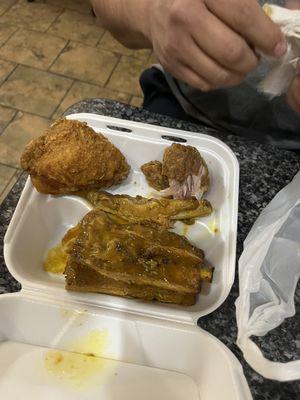 Fried Chicken and ribs