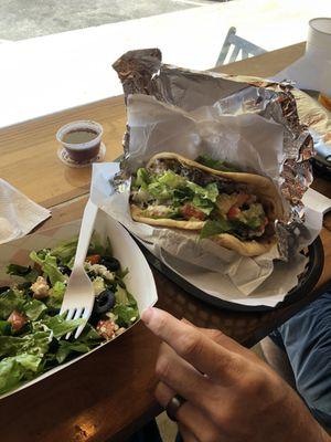 Gyro Pita with Greek Salad