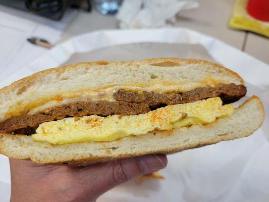 #47 Chorizo and egg breakfast sandwich.  Pretty tasty