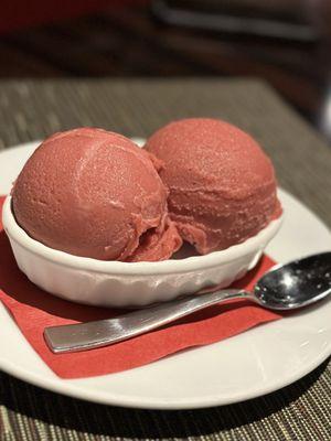 Raspberry sorbet