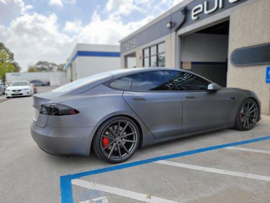 Tesla Model S wrapped