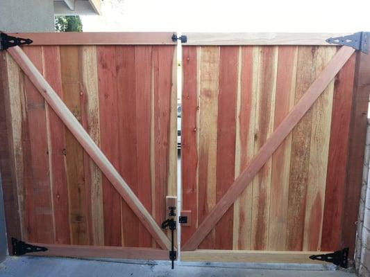 Double door with heavy duty hardware