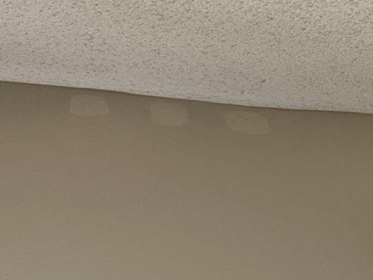 Technician painted over drilled holes with wrong color paint